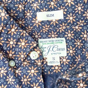 JCrew Mens Slim Secret Wash cotton poplin shirt size S